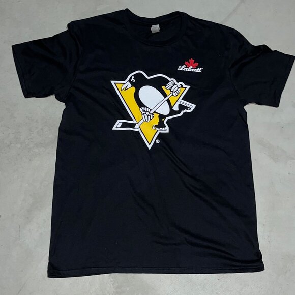 Pittsburgh Penguins Large Mens Black #1 Shirt Sleeve T-shirt - Picture 2 of 3
